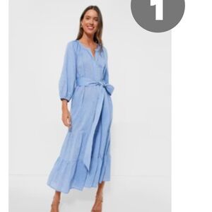 New with tags Tuckernuck Light Blue Chambray Dress with sash